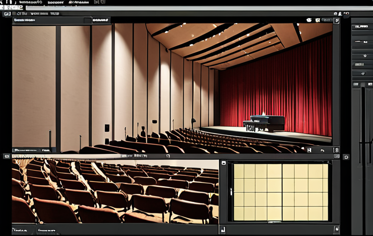 **

>Acoustic analysis in a concert hall, showcasing sound engineers using software and equipment to analyze room acoustics and identify potential sound issues like echoes and frequency imbalances. Emphasis on the importance of understanding the space before setting up equipment. Add subtle Polish design elements to hint at location.

**